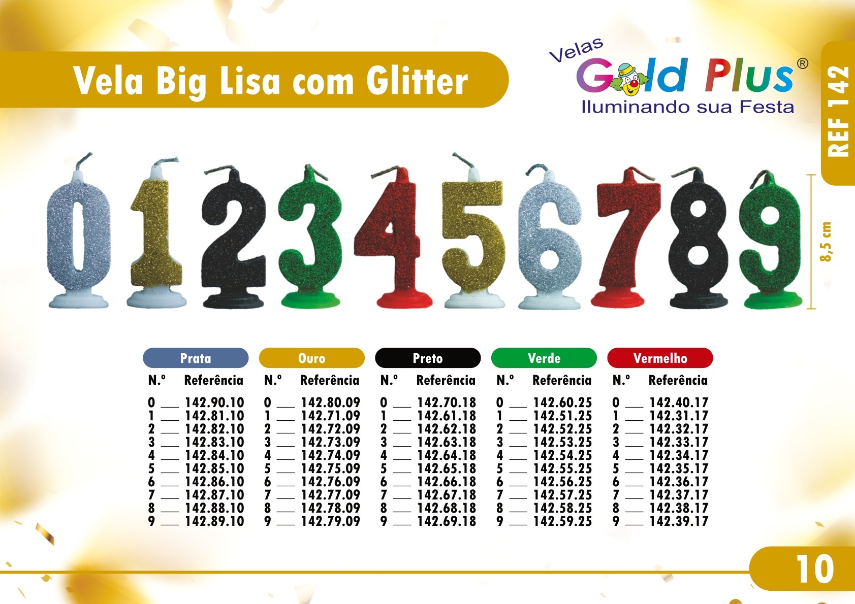 REF. 142 - VELA BIG LISA COM GLITTER